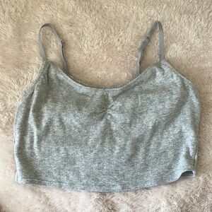 Aerie Heather Gray Pointelle Bra Top